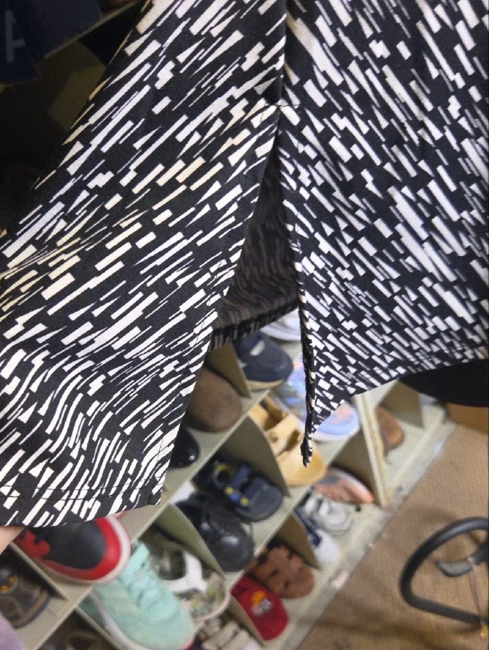 LuLaRoe Black and White Patterned A-Line Top